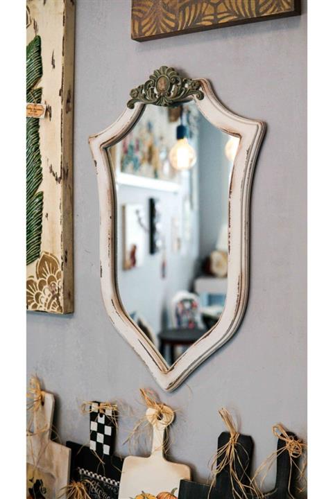 Keramos Atölye Özel Tasarım Eskitme Duvar Aynası