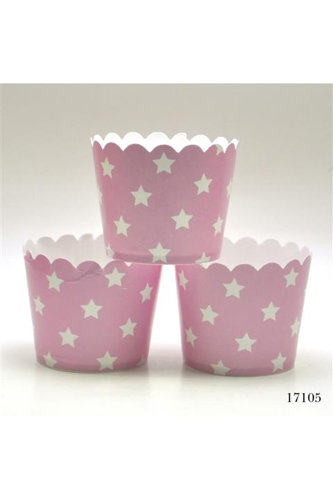 Lora Davet Cupcake Kabı Yıldız (25 Adet) 17105 - Pembe 17105