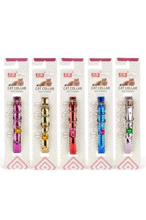 Flip Parlak Zilli Kedi Tasması