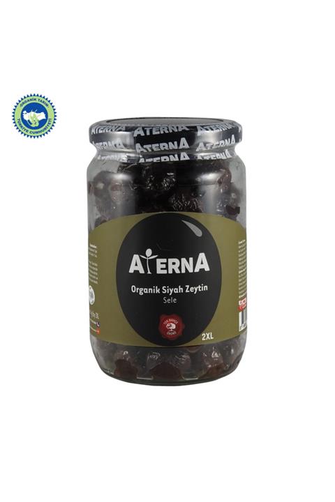 Aterna Organik Siyah Zeytin - Edremit Sele 2xl 450gr