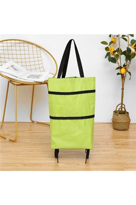 Egonex Katlanabilir Tekerlekli Pazar Arabası