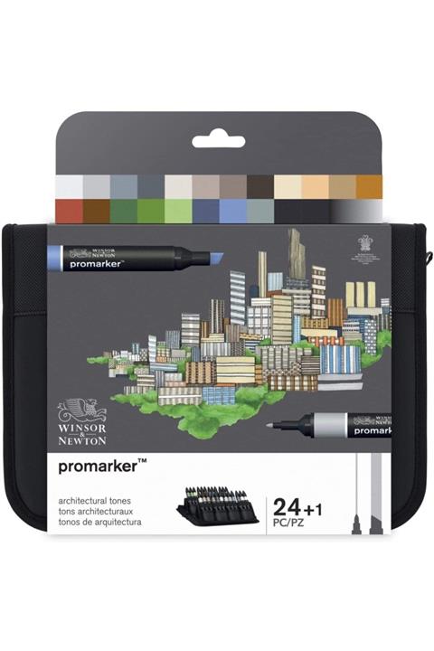Winsor Newton Winsor Promarker 24'lü Wallet Architectural Tones / Mimari Tonlar