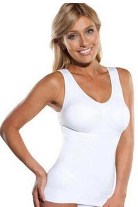 Realx Kadın Beyaz Shaper Slim Life Göbek Korsesi Inceltici Atlet