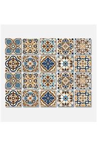 TİNK Moroccan Tile 10X10 Cm Desenli Pvc Karo Asorti