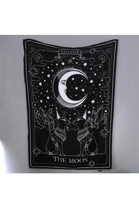 bukashops Siyah The Moon Duvar Halısı 70x90cm