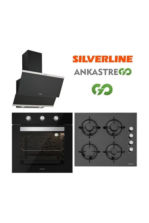 Silverline Siyah Cam Ankastre Set BO6503B01 - CS5349B01 - 3420