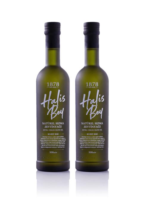 Halis Bey Premium Soğuk Sıkım Natürel Sızma Zeytinyağı 2 x 500 ml