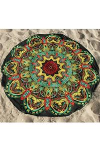 WANDER TAPESTRY Mandala Yuvarlak Duvar Örtüsü Tapestry 75x75 cm