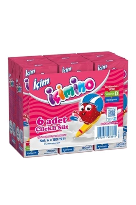 İçim Çilekli Süt 180 ml 6 Lı