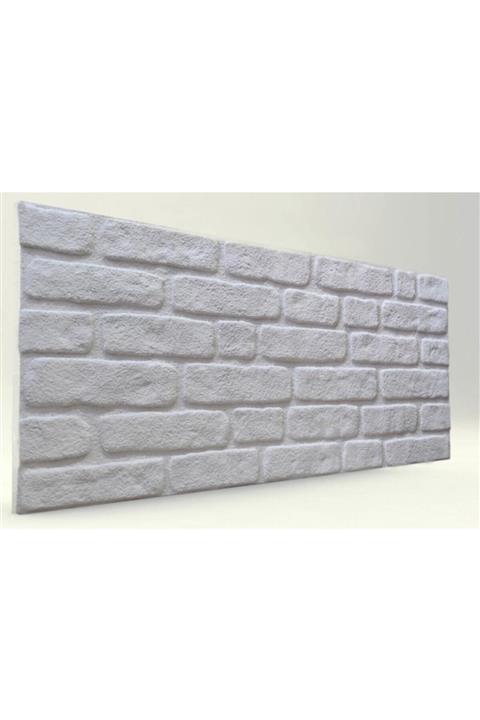 DEKORCUM Tuğla Desenli Strafor Duvar Paneli Beyaz Boyanabilir