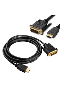 WOZLO 1.8m Hdmi To Dvi 24+1 Dvi To Hdmi Kablo Altın Uçlu