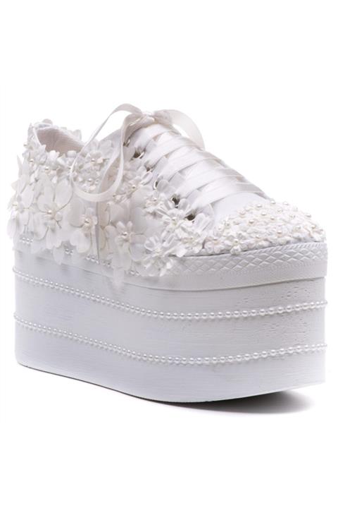 Ayakkabı Tutkusu Stilo ® Convers Gelin Ayakkabısı 10 cm