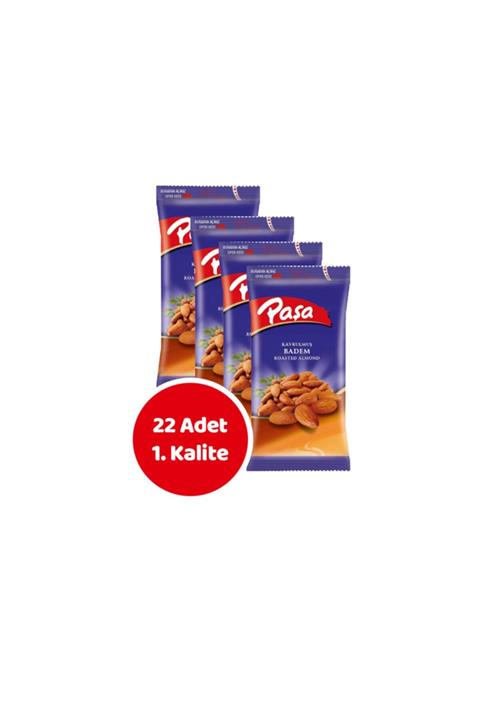 Paşa Kuruyemiş Kavrulmuş Badem 40 Gr. X 22 Adet ( Naturel - 1. Kalite)