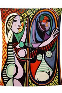 Hobimania Duvar Örtüsü Tapestry Pablo Picasso Ayna Karşısındaki Kız 150x100 cm