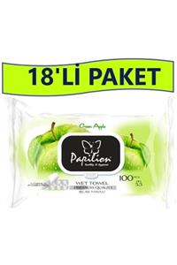 Papillon Papilion Elma 100'lü Islak Havlu X 18 Paket= 1800 Yaprak