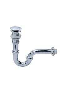 donau Lavabo Gideri Krom Lavabo Sifonu Pop-up Ø32 Mm U Borulu - 320-005