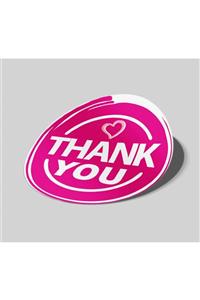 Matbaagraf Thank You Sticker Pembe 4x4cm 70 Adet