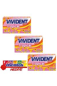 Vivident Cüzdan Şeftali-mango '' 3 Adet '' (mentos Mini Hediyeli)