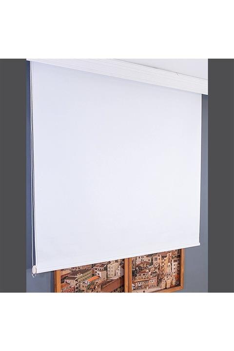 Brillant Modern Düz Ekru Stor Perde (eteksiz)