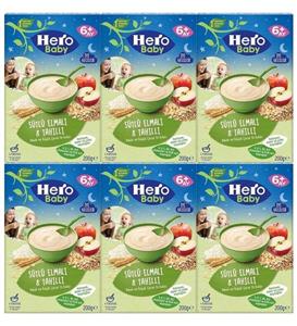 Hero Baby Gece Sütlü Elmalı 8 Tahıllı Kaşık Maması 200Grx6 Adet