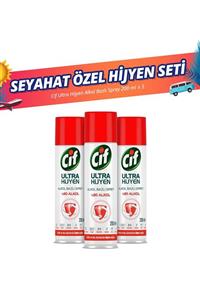 Cif Ultra Hijyen Alkol Bazlı Sprey 200 ml X3