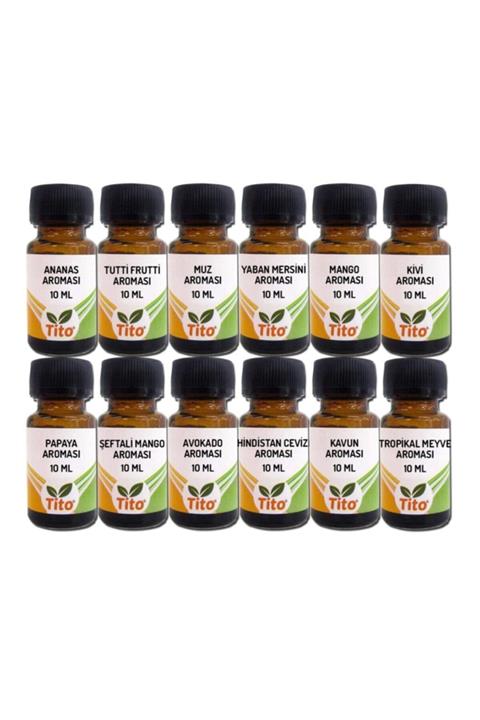 tito Sıvı Orman Ve Tropikal Meyve Aromaları Seti 12 Li