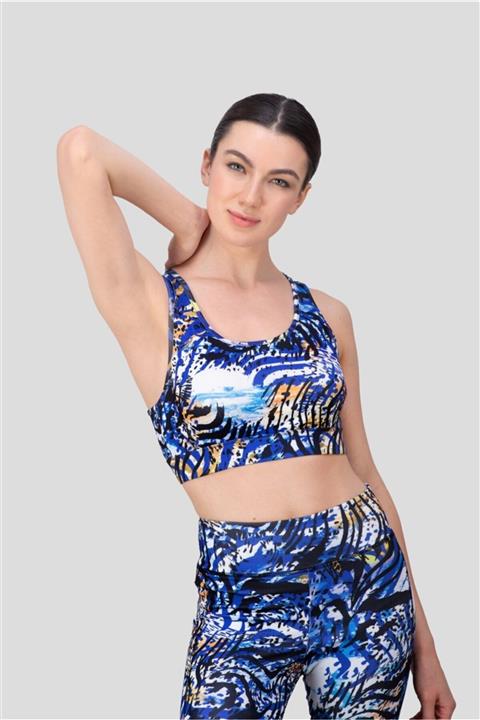 Ebru Sports Mavi Tiger Bra