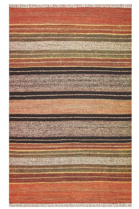 EVİMOD Eko Halı Asos As 02 Terra Jüt Hasır Görünümlü Yıkanabilir Çift Taraflı Renkli Kilim