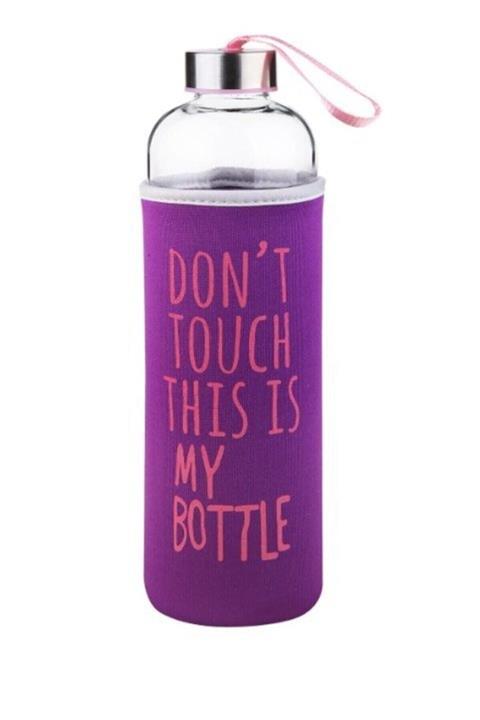 AnkaShop My Bottle Borosilikat Cam Matara 1000 ml Borcam Su Şişesi 1 Lt Mor