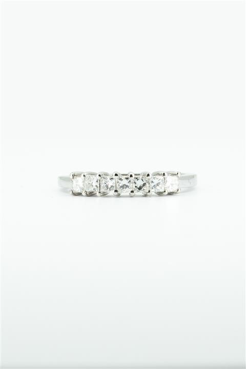 RUBYGOLDS 7 Taş Prenses Kesim Alyans