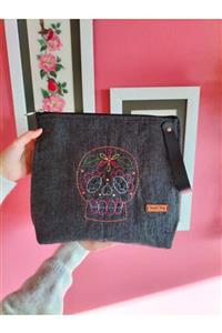 Farah Bag Kese Kağıdı Clutch Kurukafa