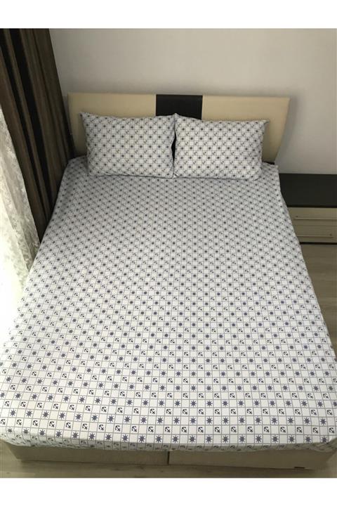 SNR HOME COLLECTION King Size Denizci Desenli Lastikli Çarşaf Takımı (180x200 Battal Boy)
