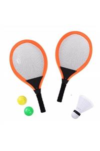 Büşra Store Işıklı Badminton Seti Hafif Portatif Taşınabilir Fileli Işıklı Raket Işıklı Topu