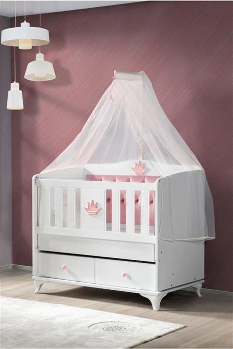 Setay Beşik Royal Kapitoneli Pembe Bebek Beşiği