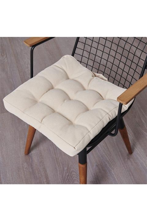 Nuvomon Unique Sandalye Minderi (EKRU) - 45x45 Cm