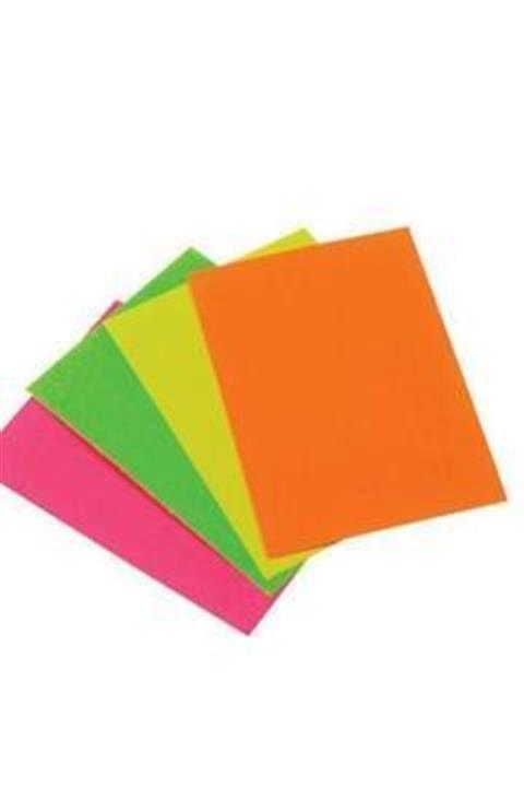 Puti 25*35 Fosforlu 4 Renk 10lu Fon Kartonu