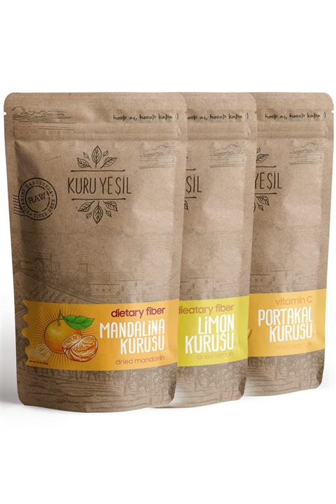 Kuru Yeşil Narenciye Mix ( Portakal-mandalina-limon) 150 Gr