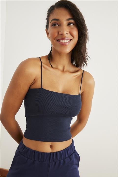 Curly Lacivert, Ip Askılı Büstiyer