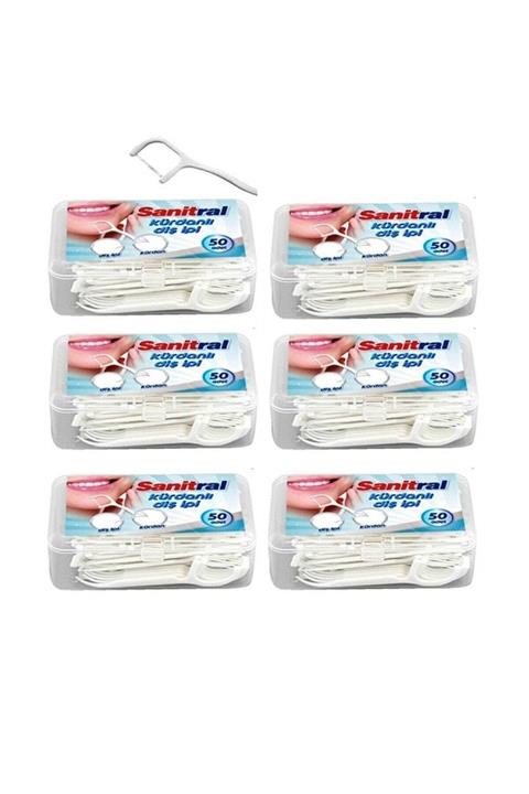 Sanitral Kürdanlı Diş İpi 300 Adet