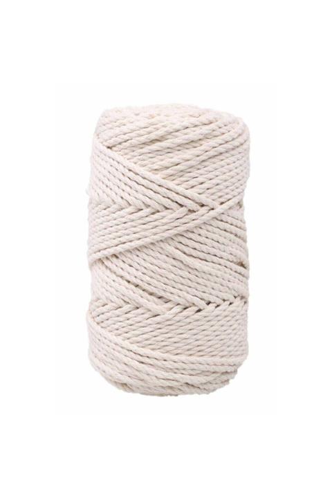 ÜNSALAN HOBİ 3 Büküm 3mm Makrome Ipi Krem 100 gram