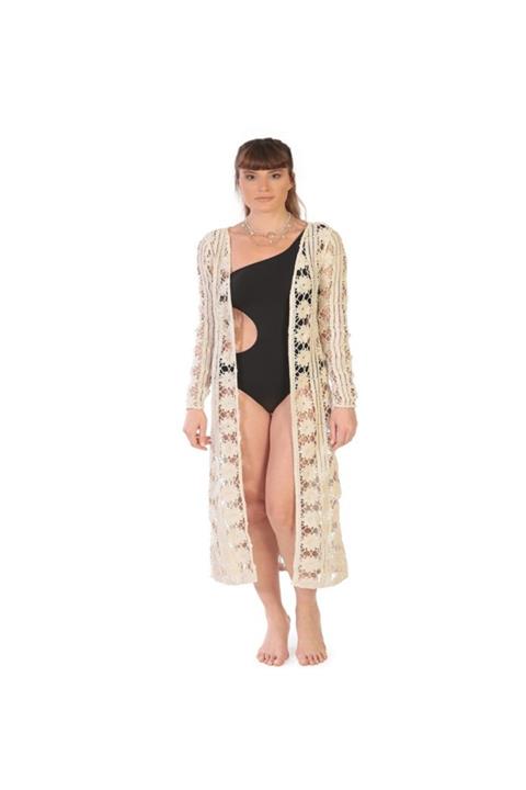 Diva&Luna Özel El Örme Krem Kimono