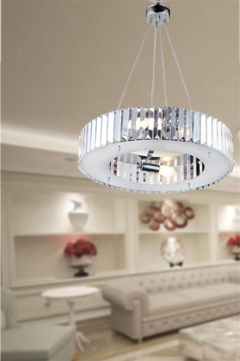 İstanbul Avize Lüx Elmas 37 Cm Krom Avize