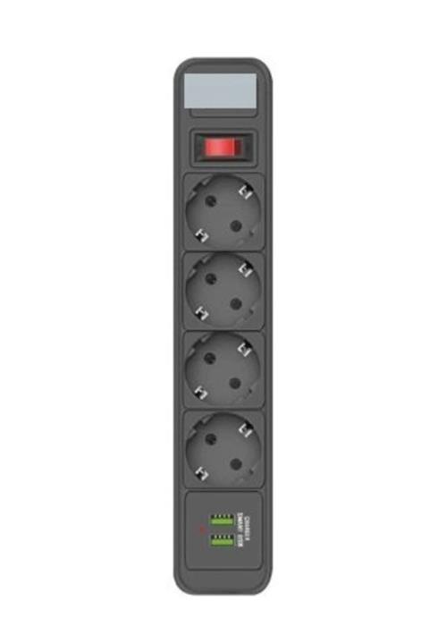 BST BRANDSHOPPİNGTR Priz Termal Akım Korumalı 2 Metre Uzatma Kablolu 10 Amper 2 Usb'li 4 Prizli