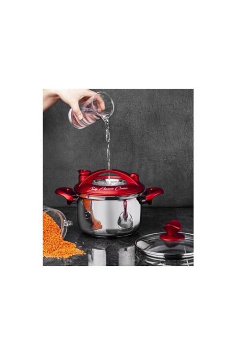 Taç Baby Düdüklü Tencere 2,5 kt Kırmızı