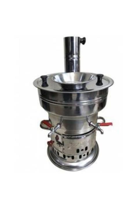 Bayraktar Çift Musluklu Semaver Odunlu Semaver Kömürlü Semaver 5lt