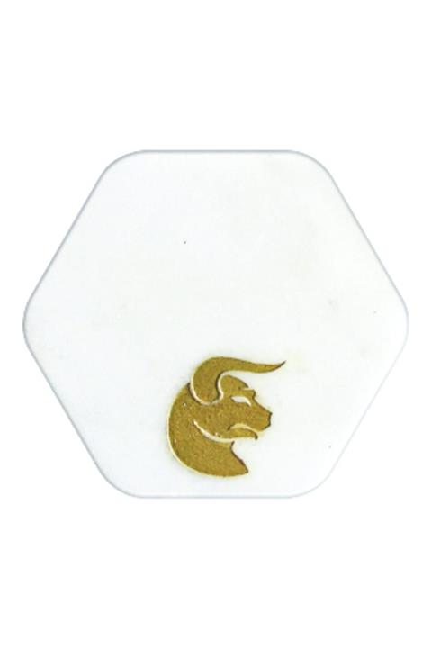 Gaia Mermer Bardak Altlığı - Boğa Burcu