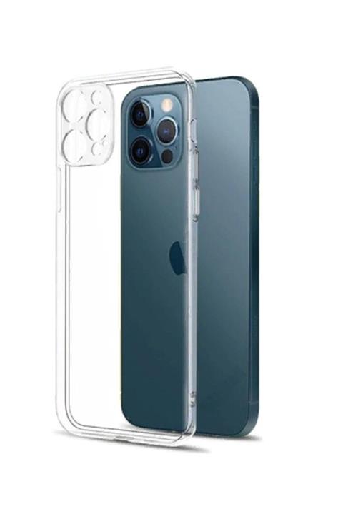 KAPAKCIMIZ Iphone 12 Pro 6.1 Uyumlu Kamera Korumalı Şeffaf Silikon Kapak Kılıf