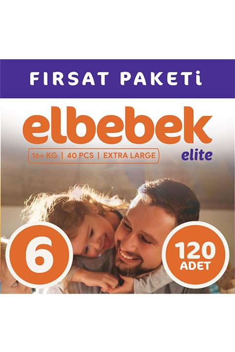 ELBEBEK ELİTE Bebek Bezi Xlarge 6 Beden 120 Adet