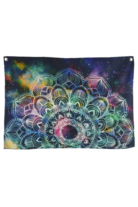 gokmentoy Rengarenk Mandala Duvar Halısı 100cm x 70cm