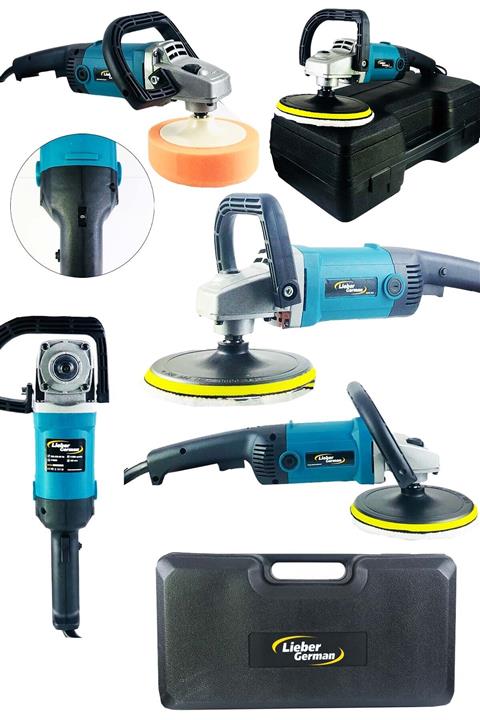 Lieber German Teknoloji 4100 Watt 6 Kademe Devir Ayarlı Çelik Şanzumanlı Zımpara Pasta Cila Polisaj Makinesi